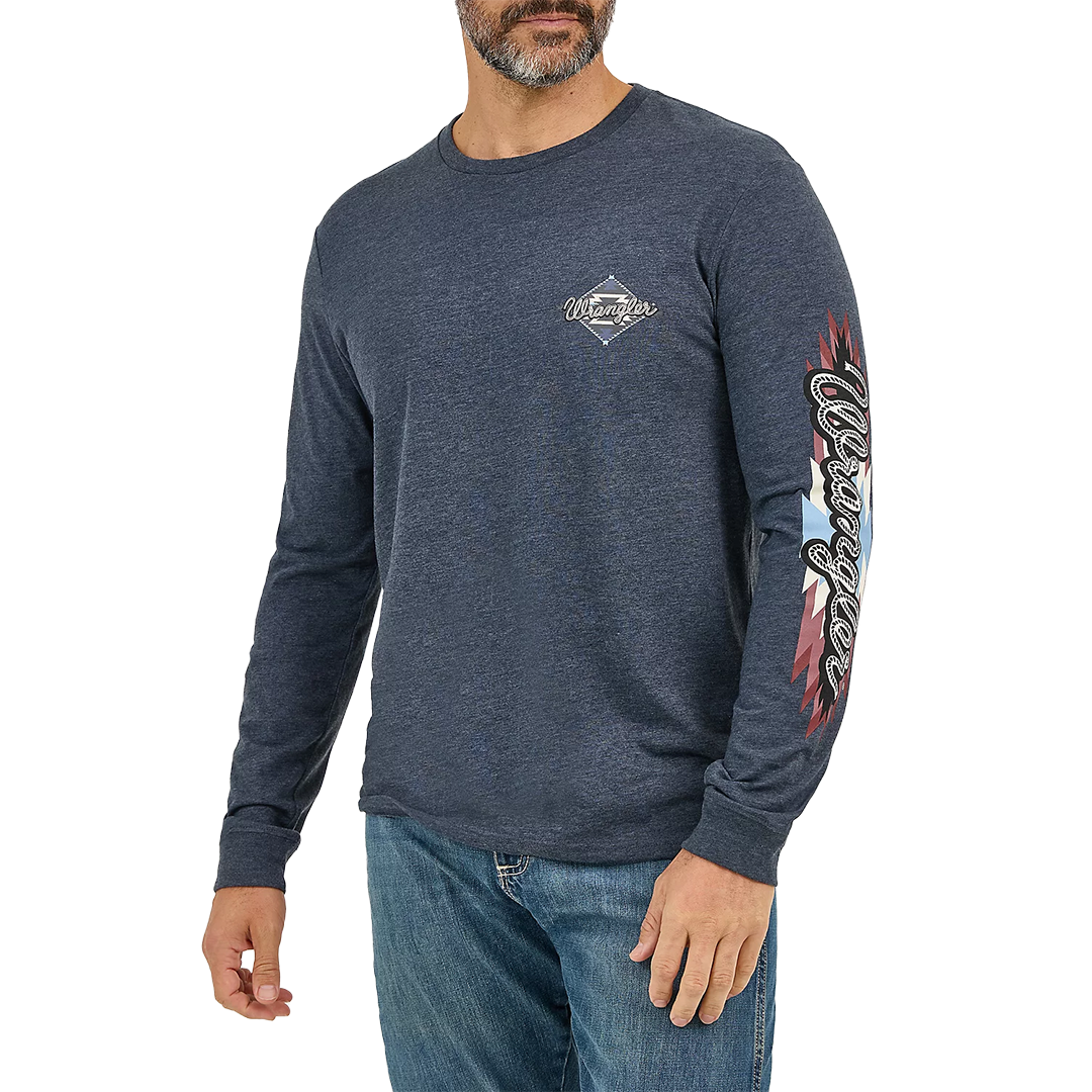 Wrangler Men's Back Graphic Long Sleeve T-Shirt