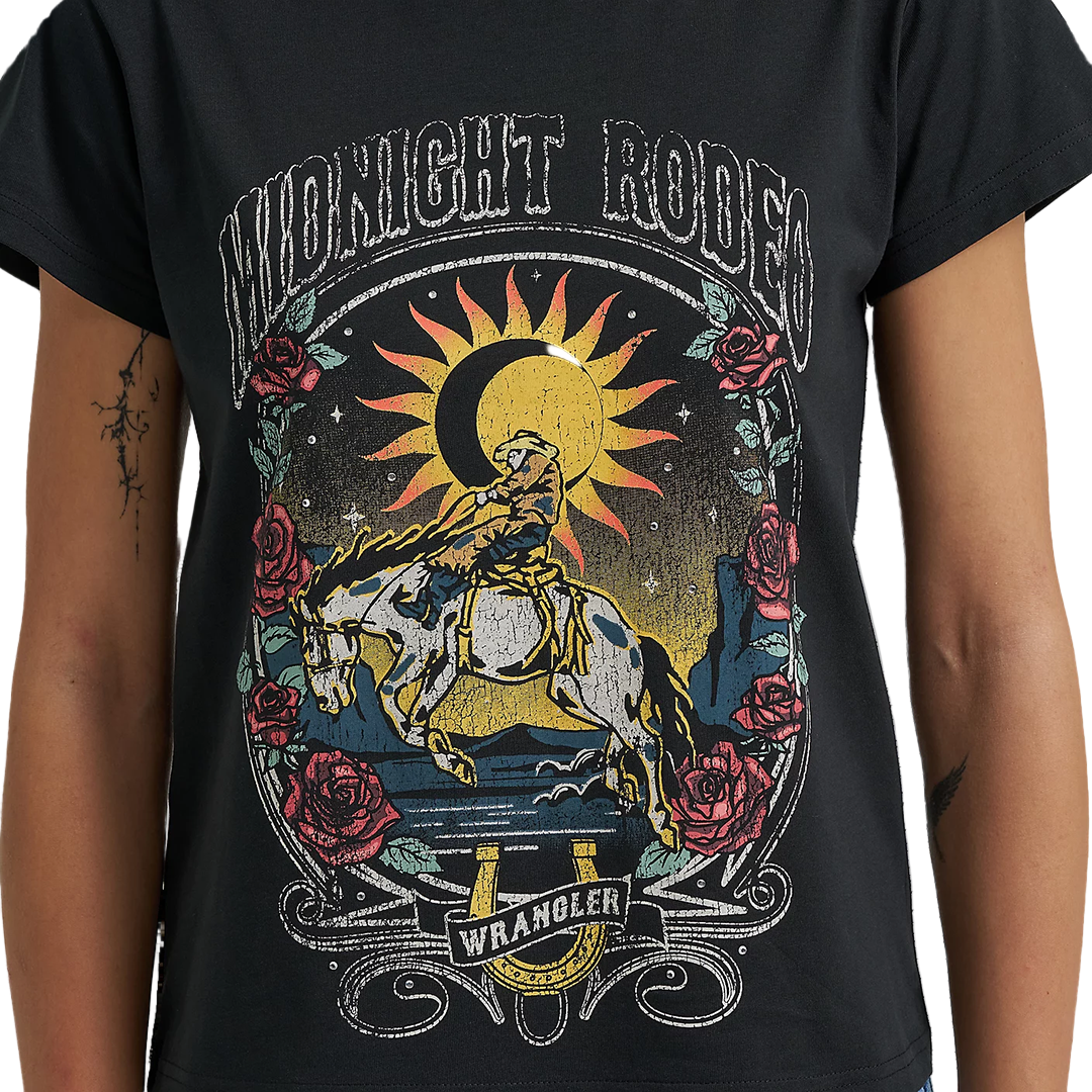 Wrangler Women's Midnight Rodeo Retro Regular Fit T-Shirt