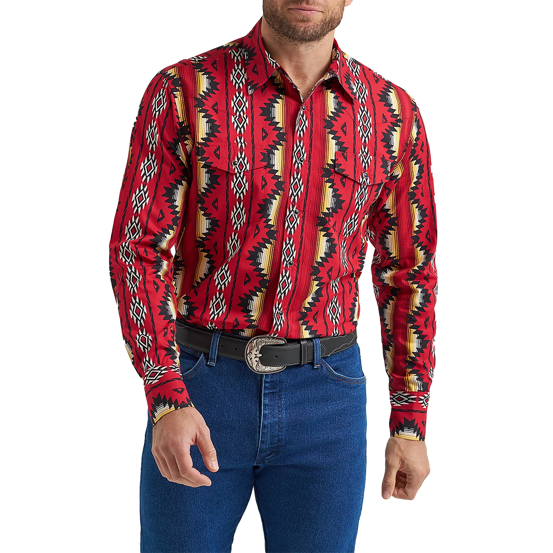 Wrangler Men's Checotah Long Sleeve Snap Shirt