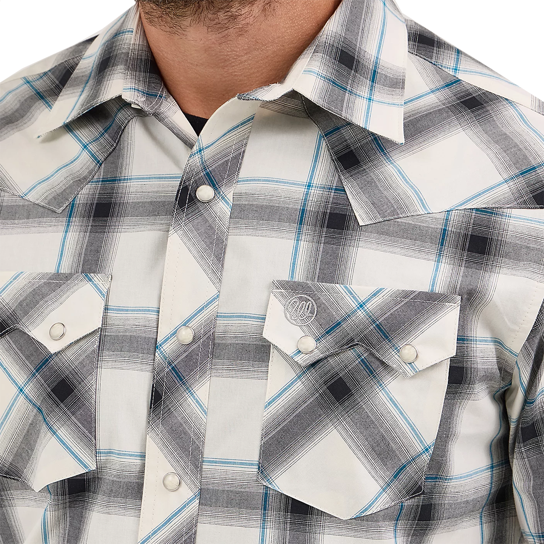 Chemise à manches longues à boutons-pression pour homme Wrangler Retro à carreaux