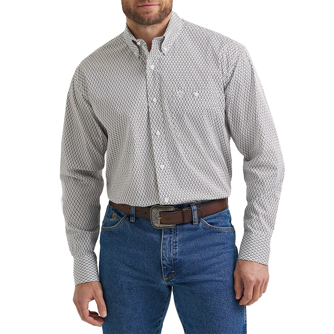 Wrangler Men's George Strait Long Sleeve Button Down Shirt