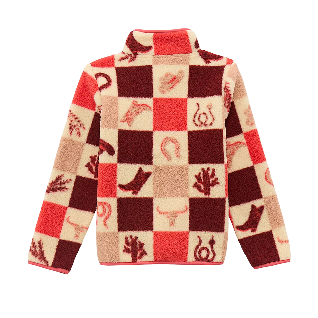 Wrangler Girls' Half-Snap Sherpa Pullover