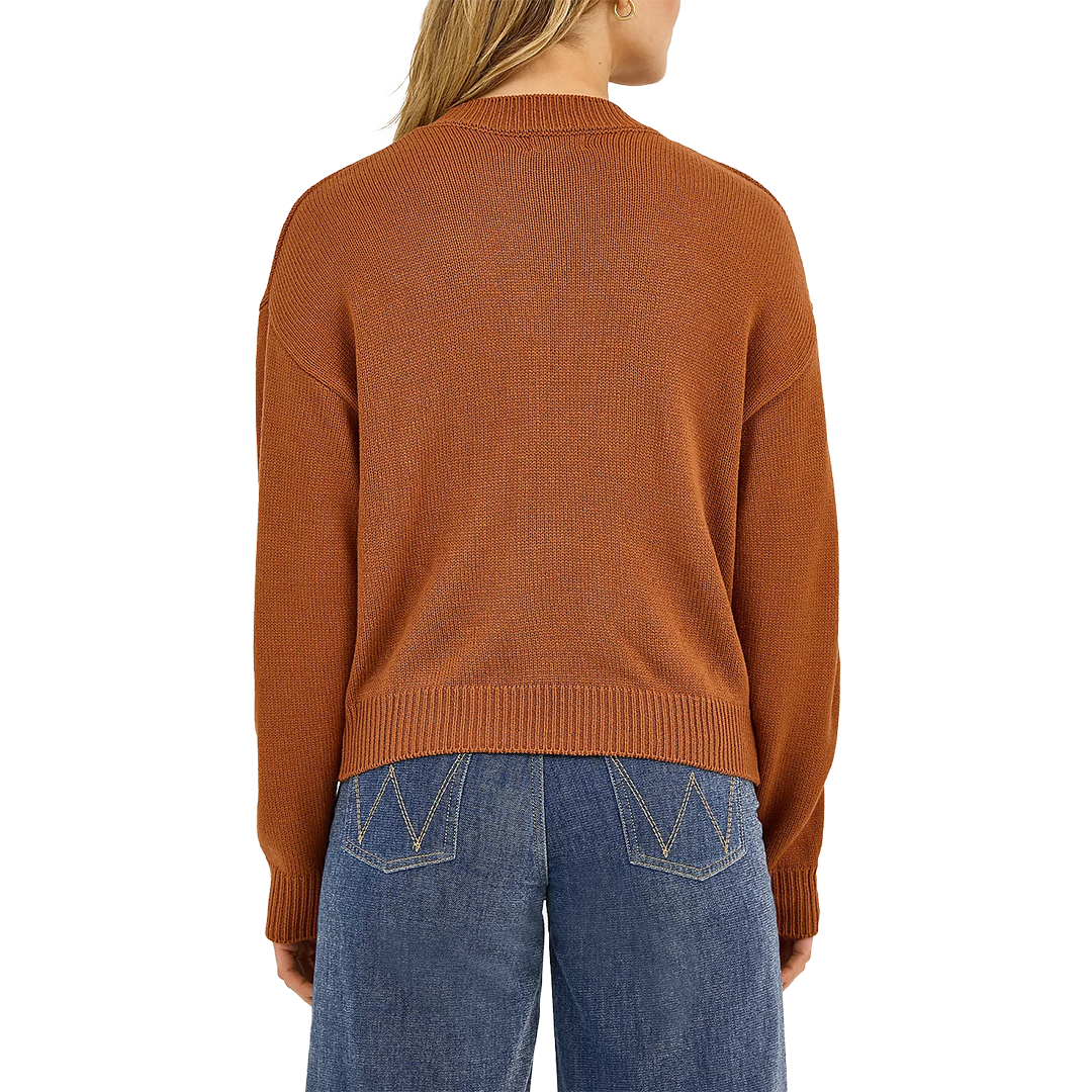 Wrangler Women's Horse Intarsia Crew Neck Sweater