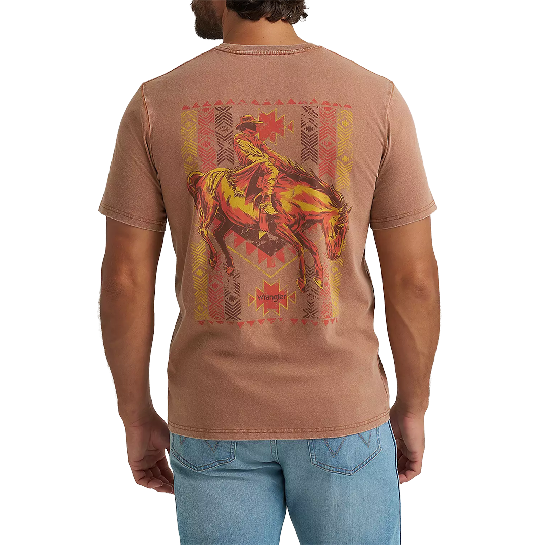 Wrangler Men's Southwestern Bronco Back Graphic T-Shirt