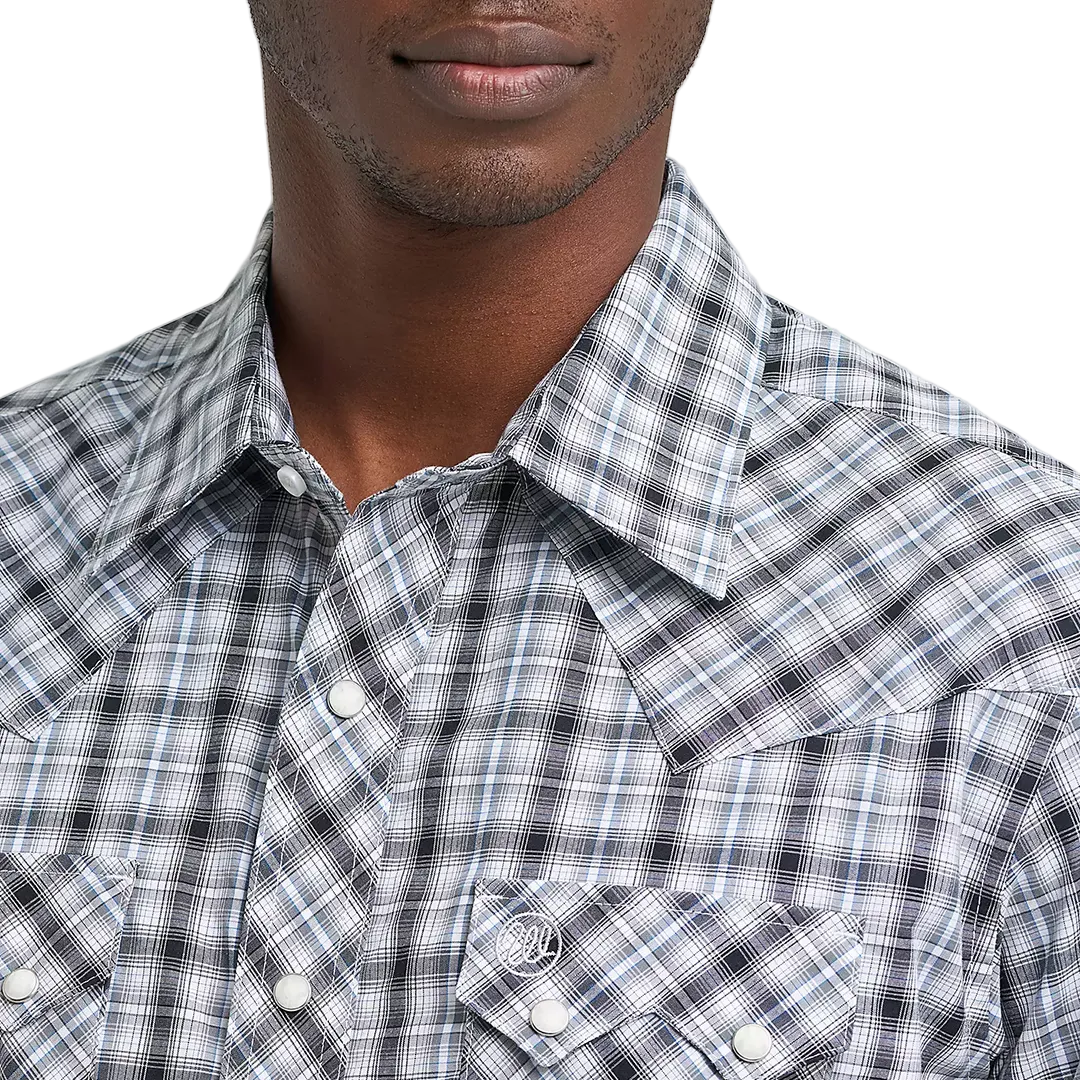 Wrangler Men's Retro Plaid Long Sleeve Snap Shirt