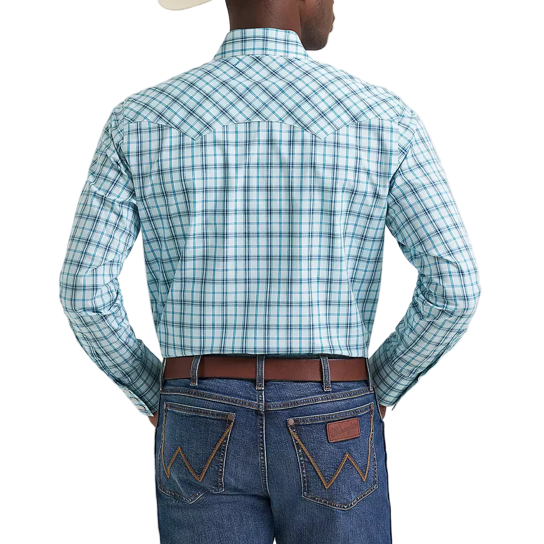 Chemise à manches longues à boutons-pression et imprimé écossais Retro Premium Wrangler pour homme