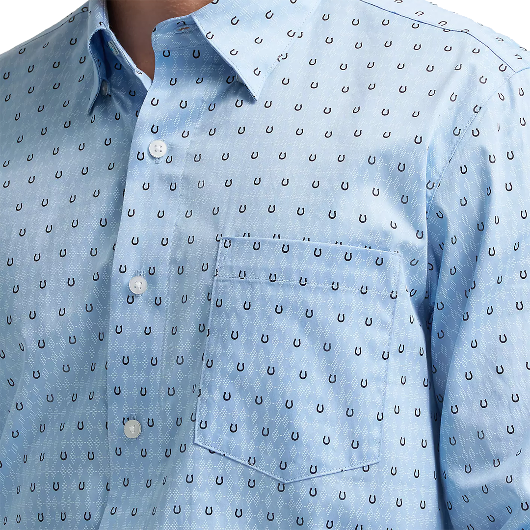 Wrangler Men's Cody Johnson One Pocket Long Sleeve Button Shirt