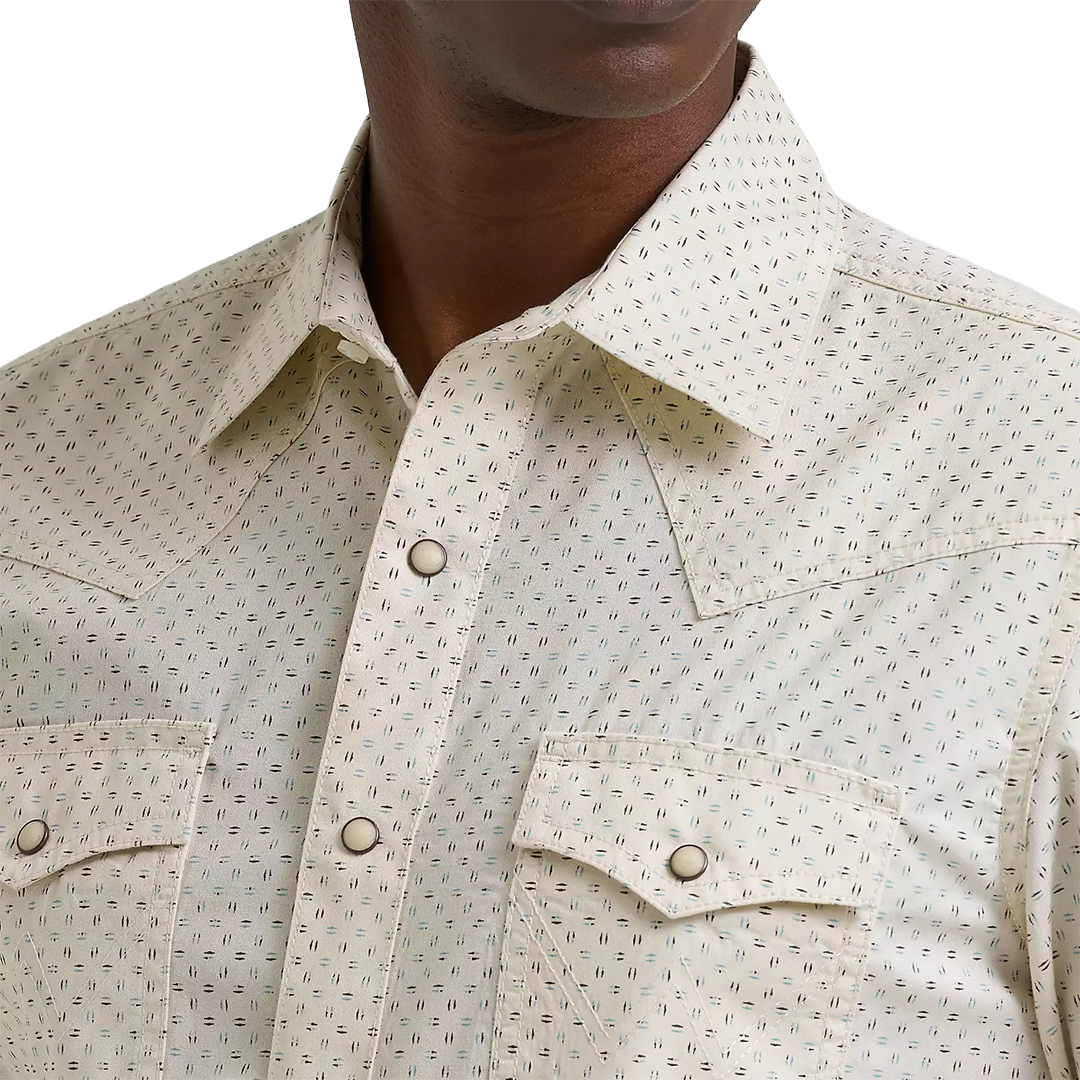 Chemise à manches longues boutonnée à motif écossais Wrangler Rétro Premium pour homme