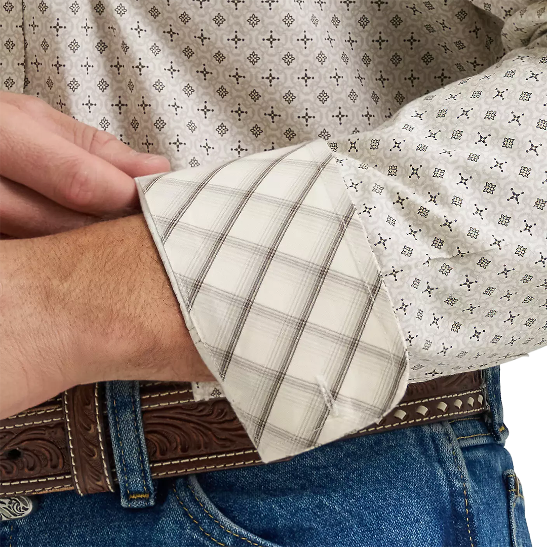 Chemise à manches longues boutonnée à motif écossais Wrangler Rétro Premium pour homme