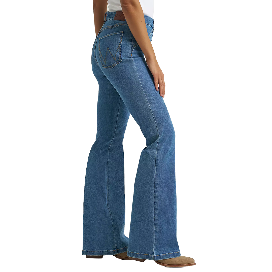 Jean Wrangler pour femme, coupe cowboy, taille haute