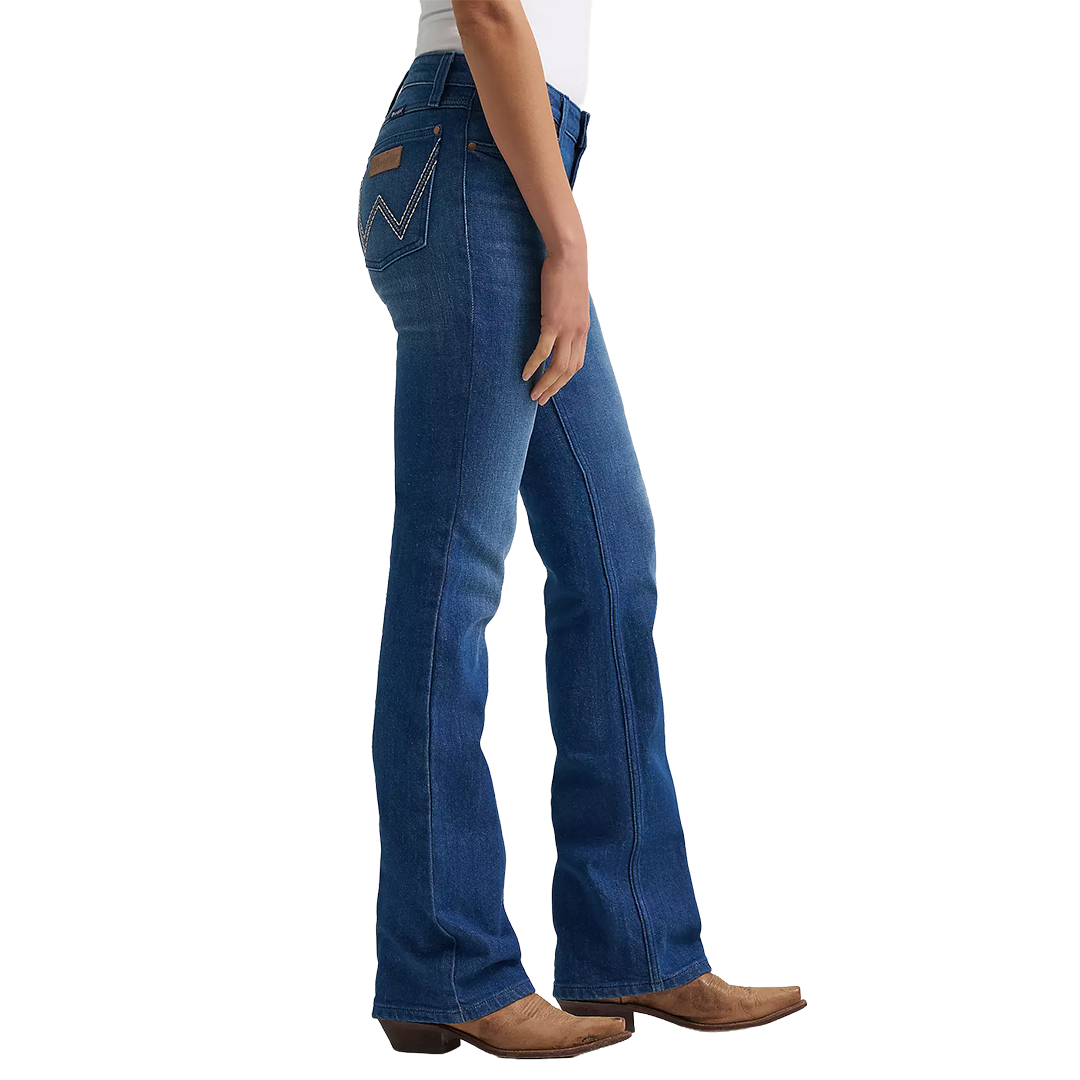 Jean Wrangler pour femme, coupe cowboy, taille haute