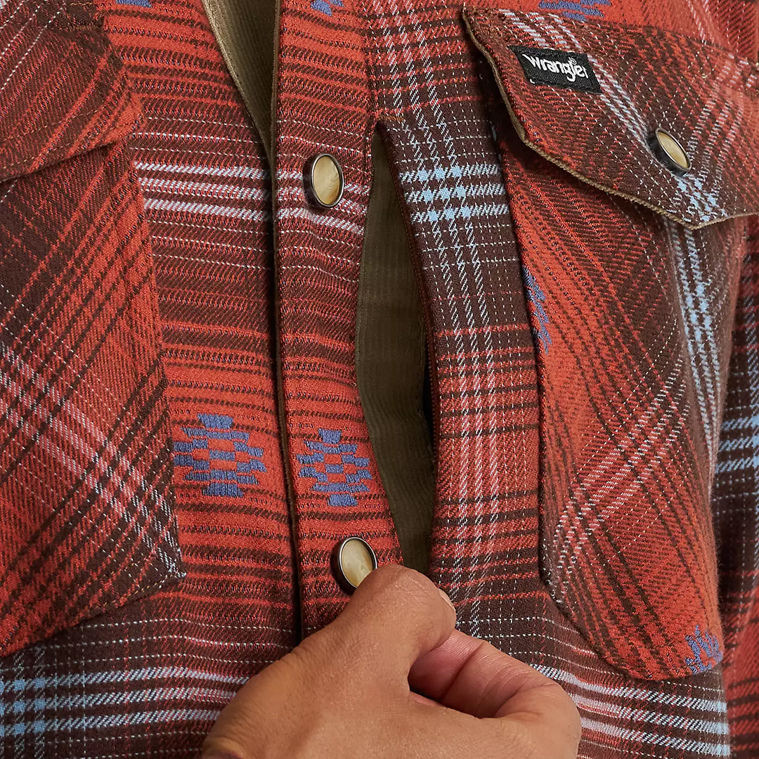 Veste à capuche en flanelle Wrangler RIGGS Workwear pour homme