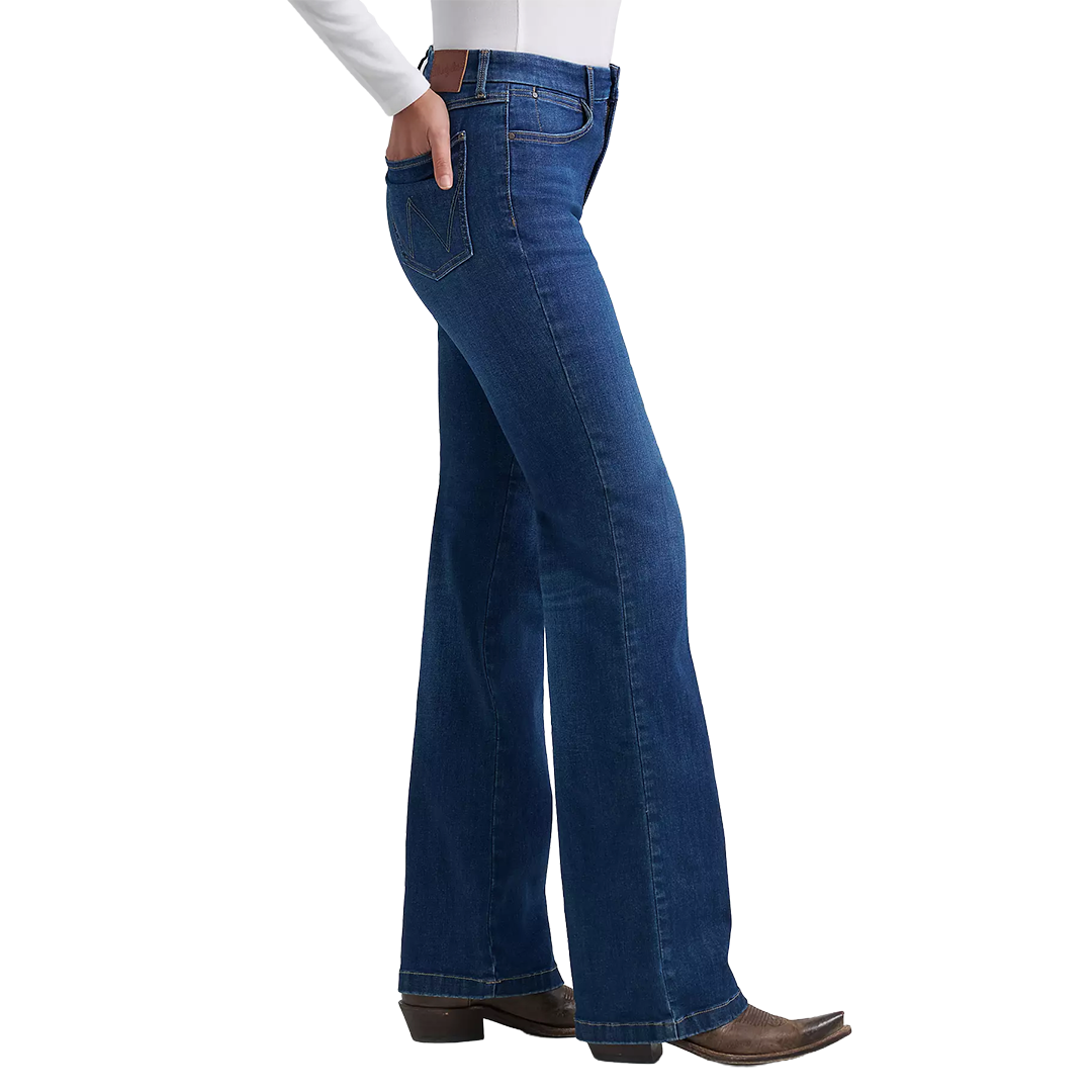 Jean Wrangler pour femme, coupe cowboy, taille haute