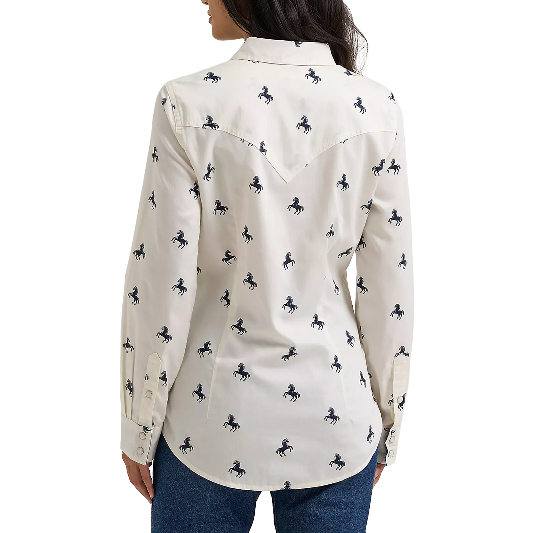 Chemise western brodée chevaux coupe ample Wrangler pour femme