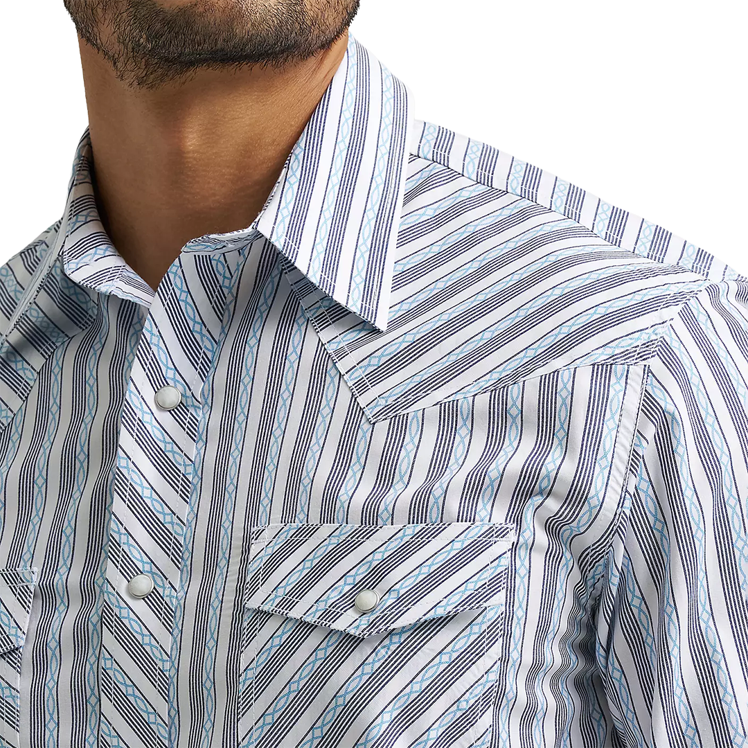 Chemise à manches longues boutonnée à motif écossais Wrangler Rétro Premium pour homme