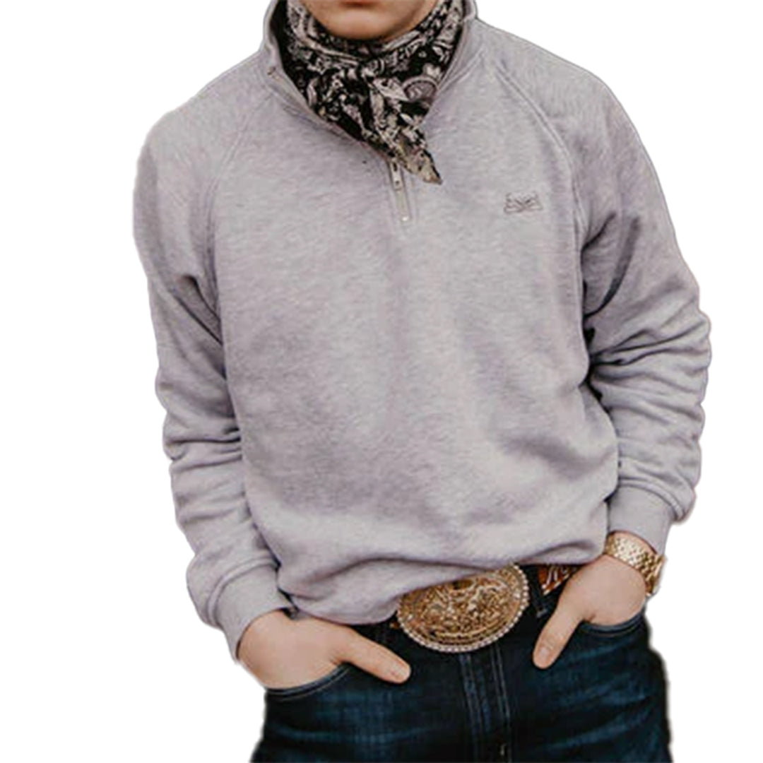 Pulls à col zippé 1/4 pour homme avec logo Baredown Brand