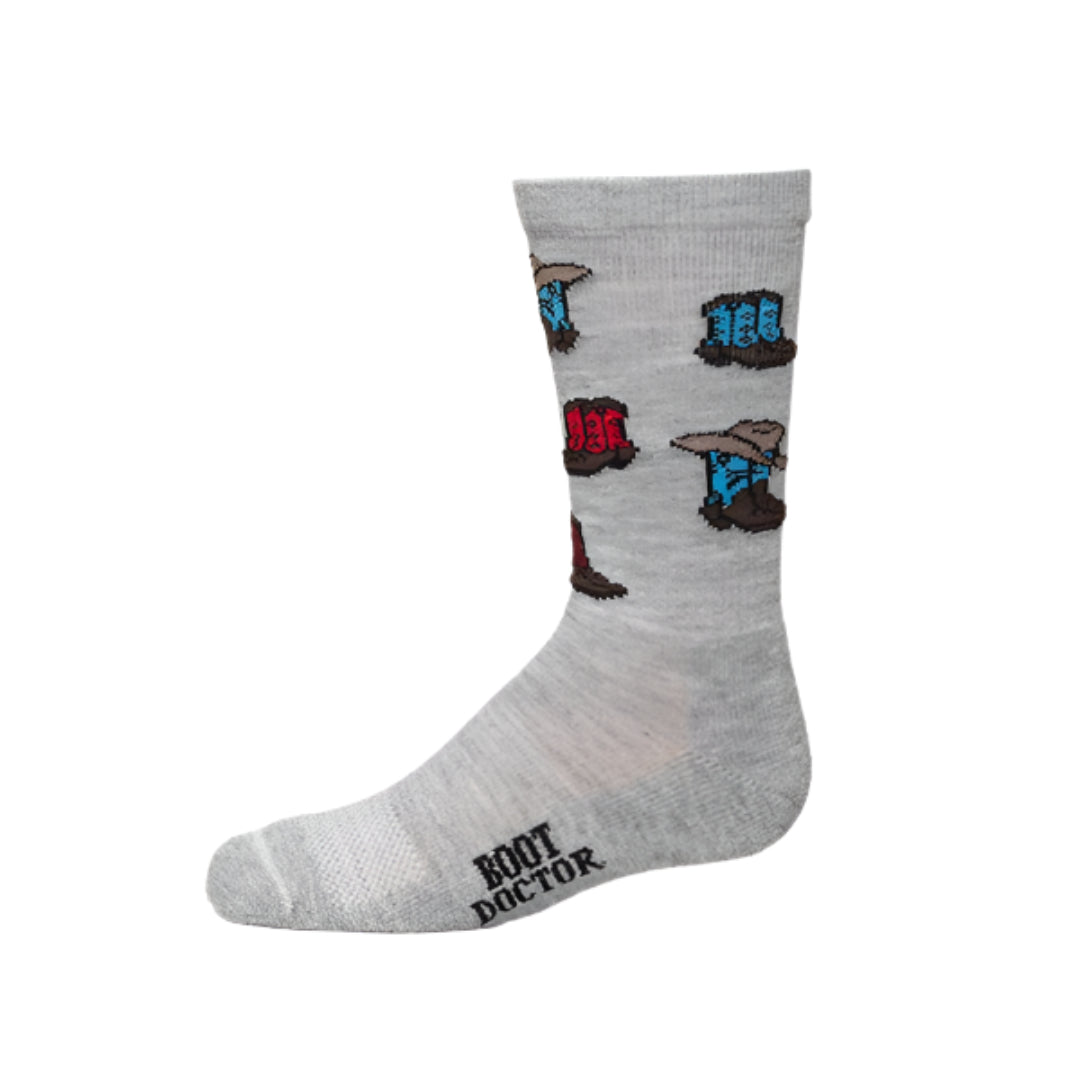 Bottes de cowboy pour enfants Boot Doctor avec chaussettes en forme de chapeau
