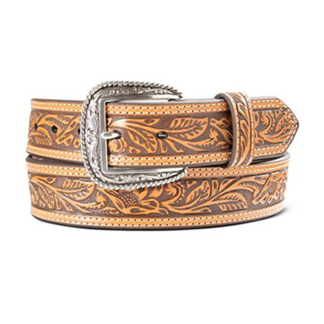 Ceinture en cuir avec motifs floraux gaufrés Ariat pour homme