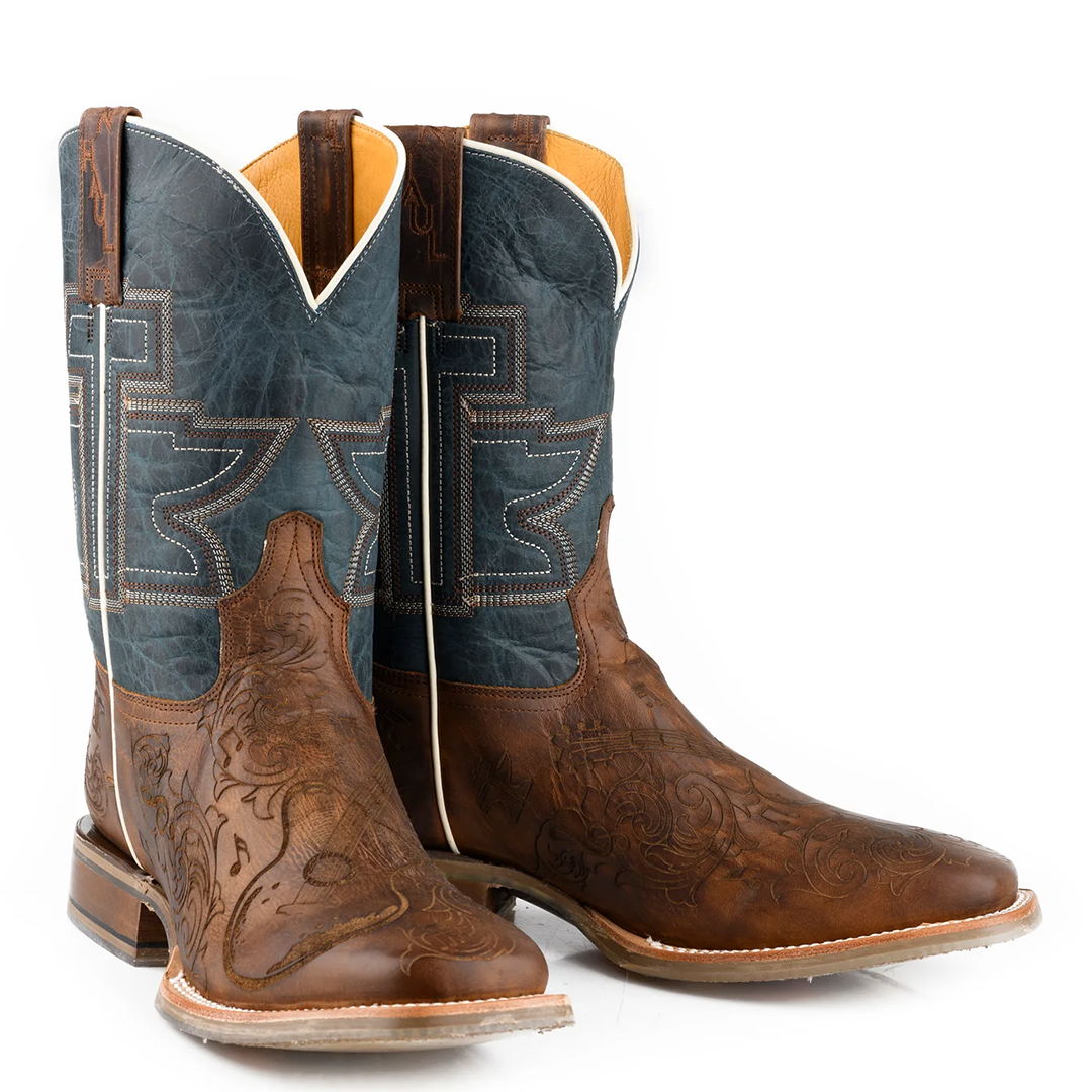 Bottes de cowboy Tin Haul Guitar Rock On pour hommes