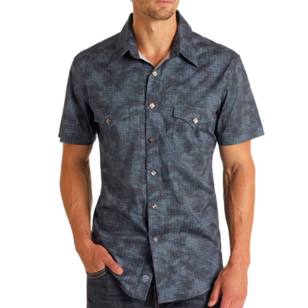 Rock & Roll Denim Men's Short Sleeve Snap Shirt