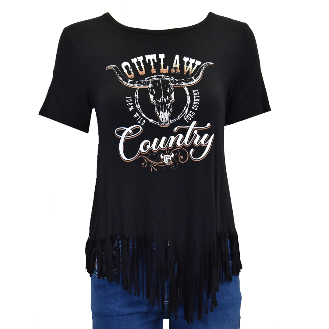 Cowgirl Hardware Women's Graphic Fringe T-Shirt