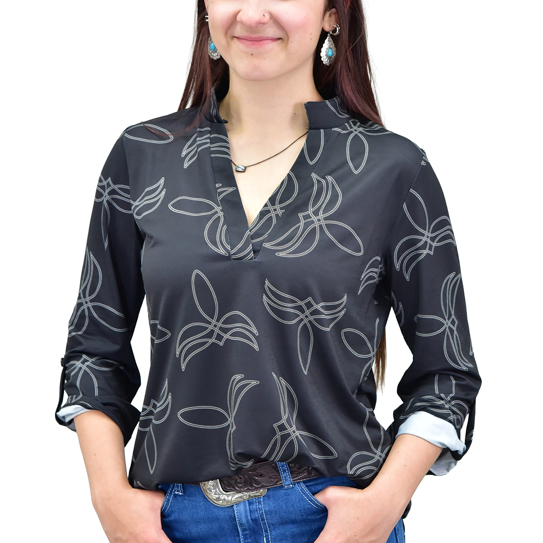 Cowgirl Hardware Women's 3/4 Sleeve Blouse