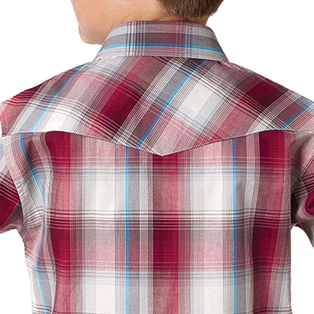 Chemise à pression à carreaux Red Canyon pour garçons Roper
