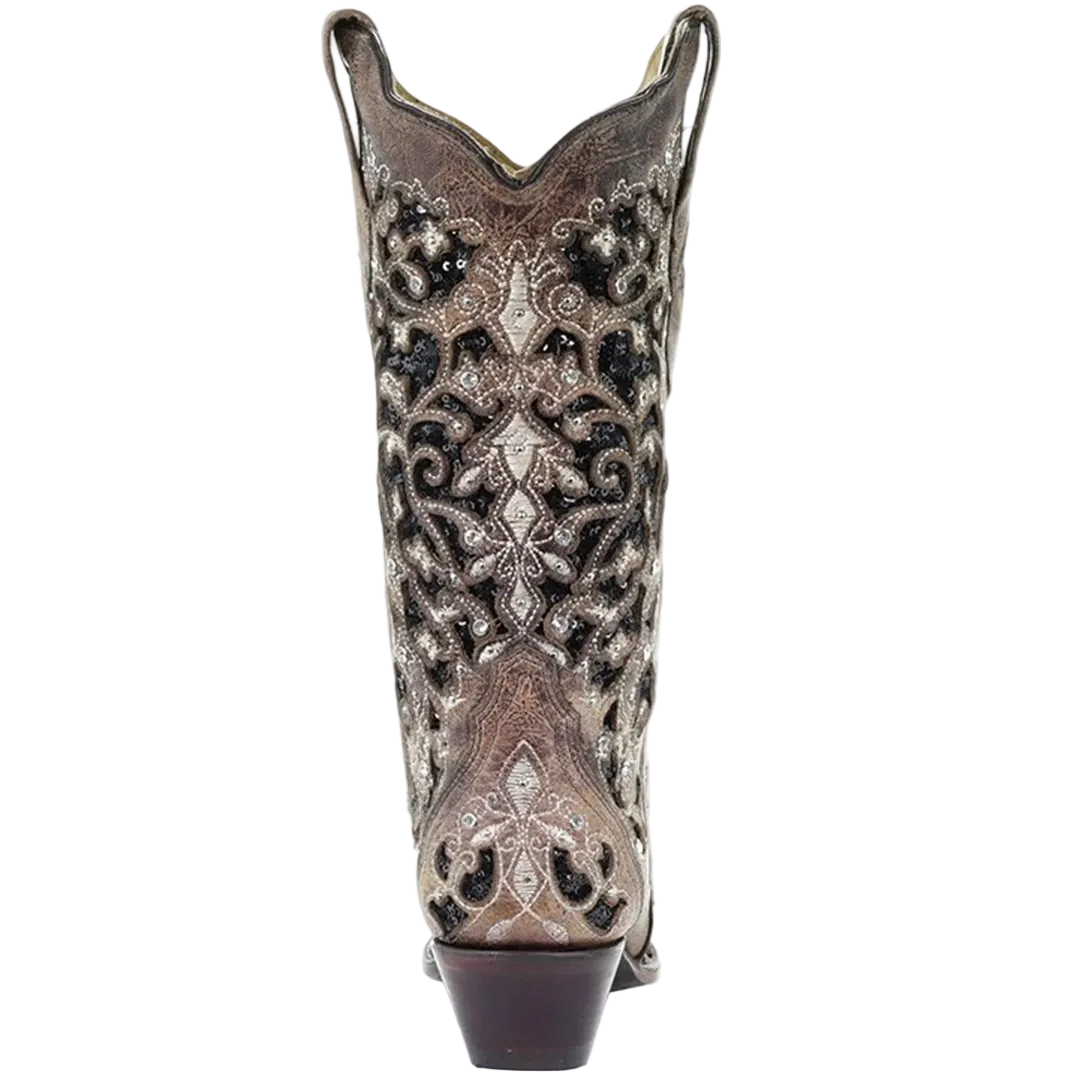 Corral Women's Embroidery Snip Toe Cowgirl Boots