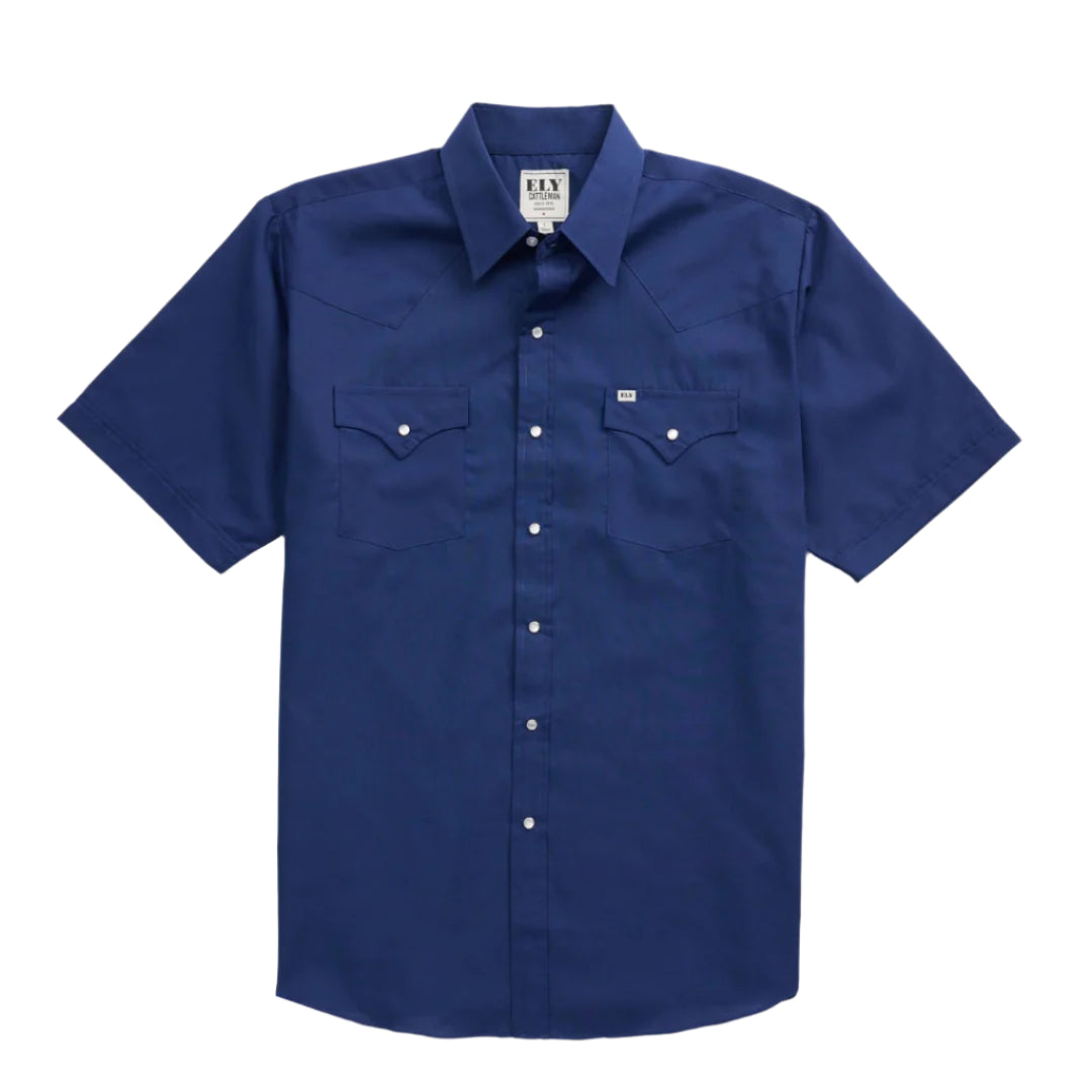 Chemise unie à boutons-pression Ely Cattleman pour homme