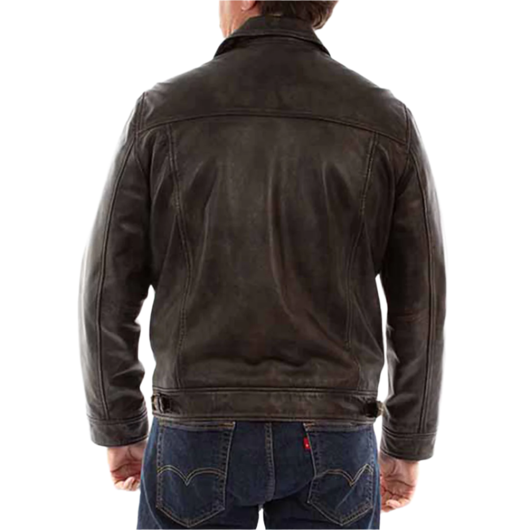 Blouson en cuir Scully pour homme