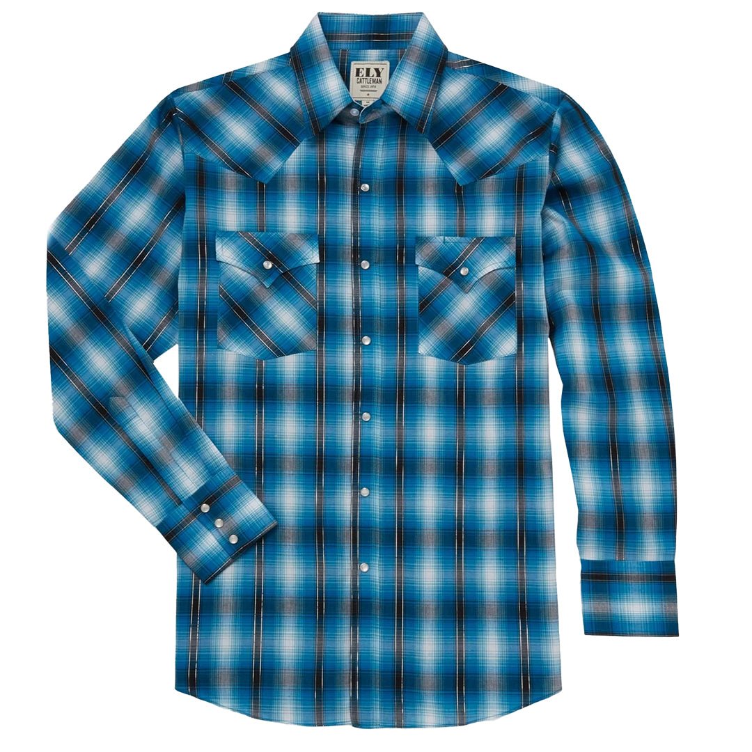Chemise Ely Cattleman à manches longues et boutons-pression nacrés pour homme