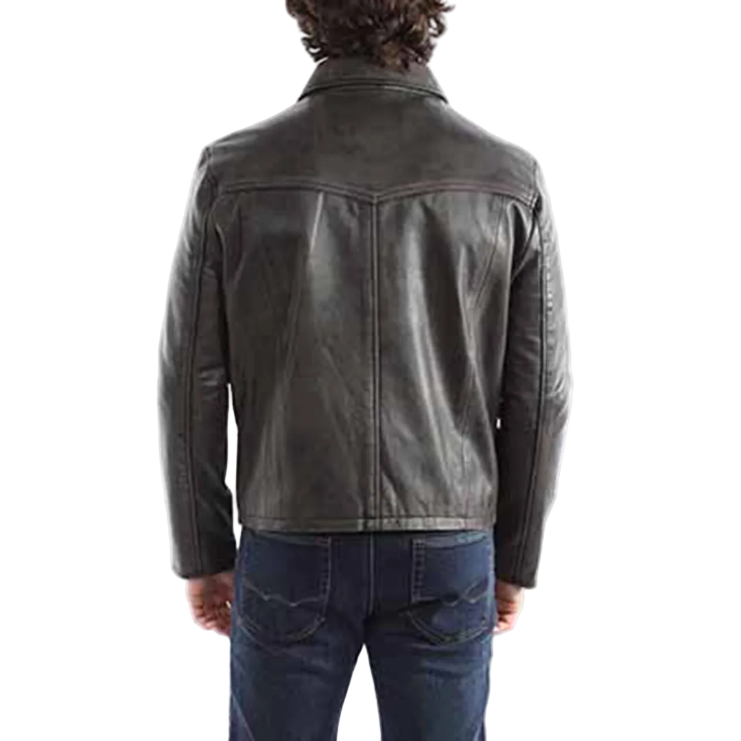 Blouson en cuir Scully pour homme