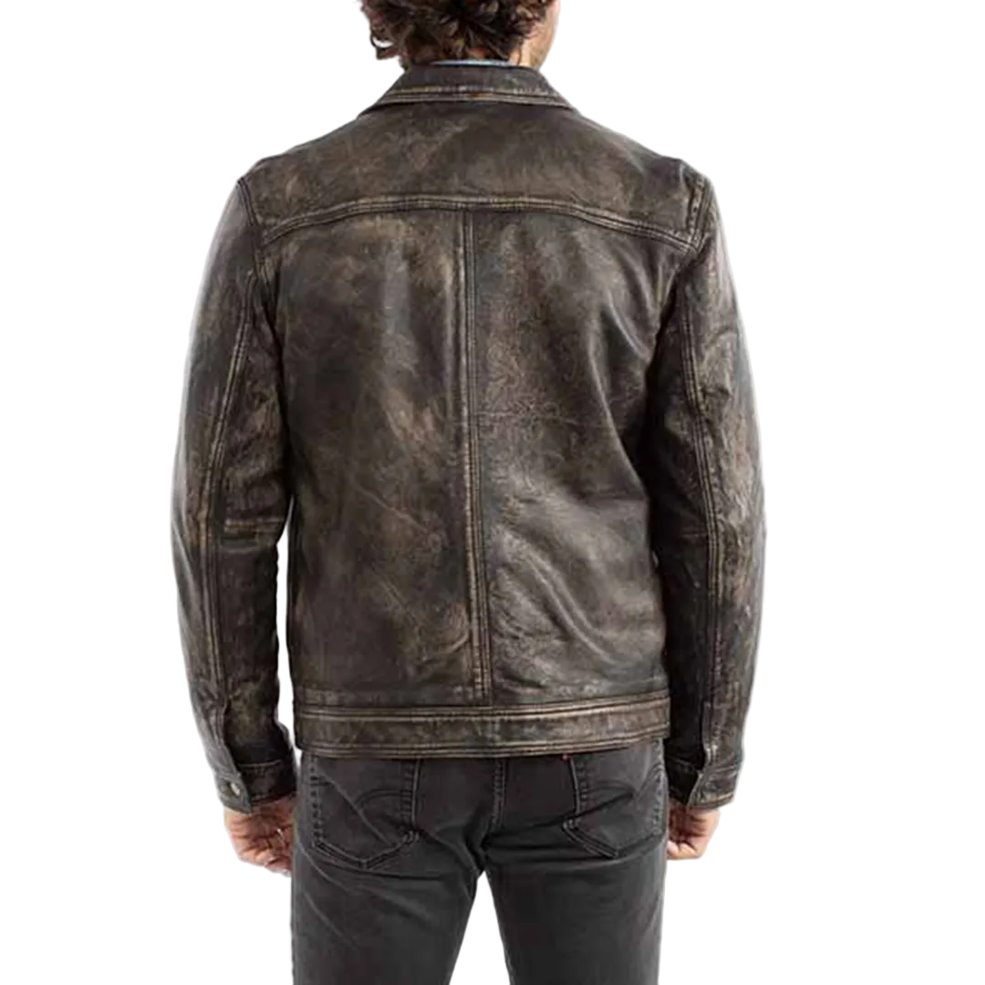 Blouson en cuir Scully pour homme