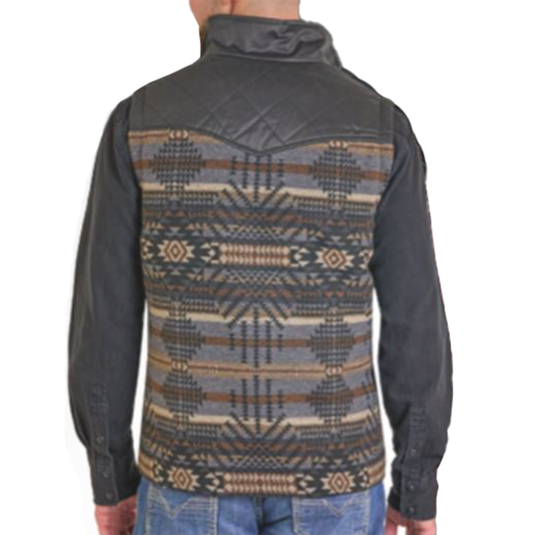 Powder River Outfitters Men's Aztec Jacquard Arizona Zip Vest