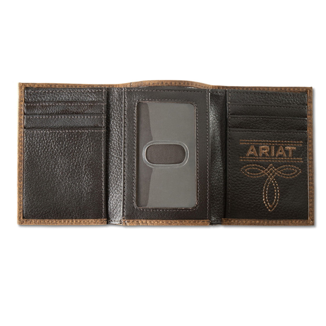 Ariat Men's Inlayed Trifold Wallet
