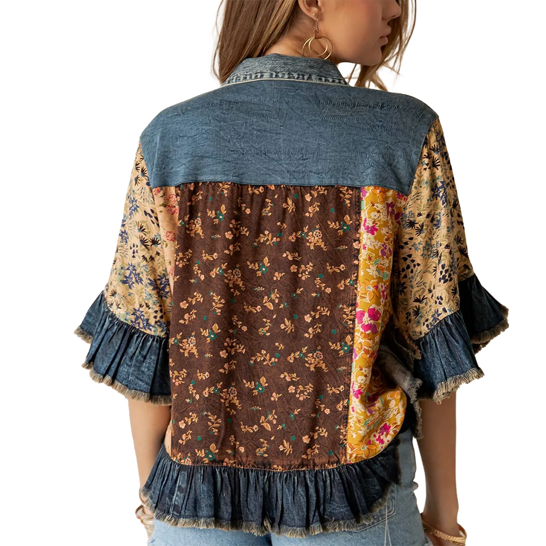 Young Threads Women's Patch Work Jacket