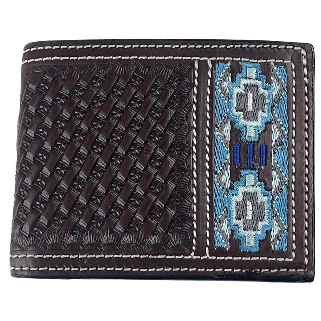Portefeuille Bifold brodé Aztec Twisted X pour hommes
