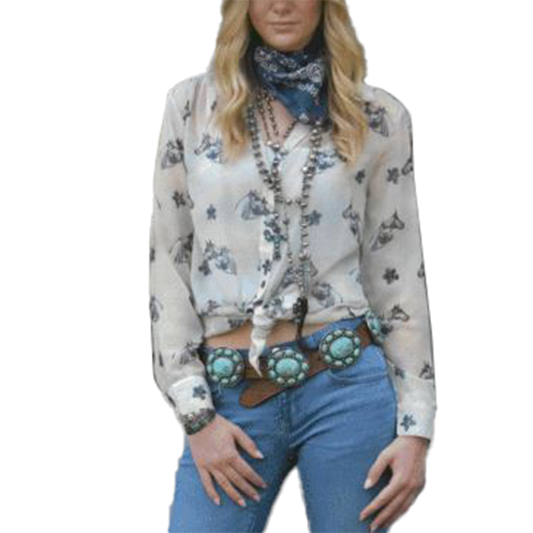 Chemise à manches longues imprimée Raelyn Tasha Polizzi pour femme