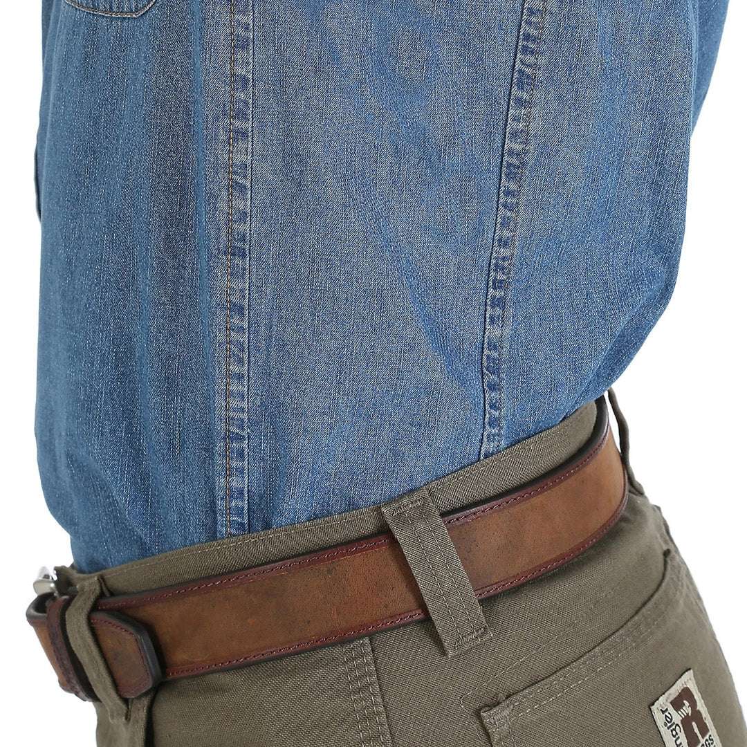Chemise en Jean à Manches Longues et Boutonnée pour Homme Wrangler RIGGS Workwear