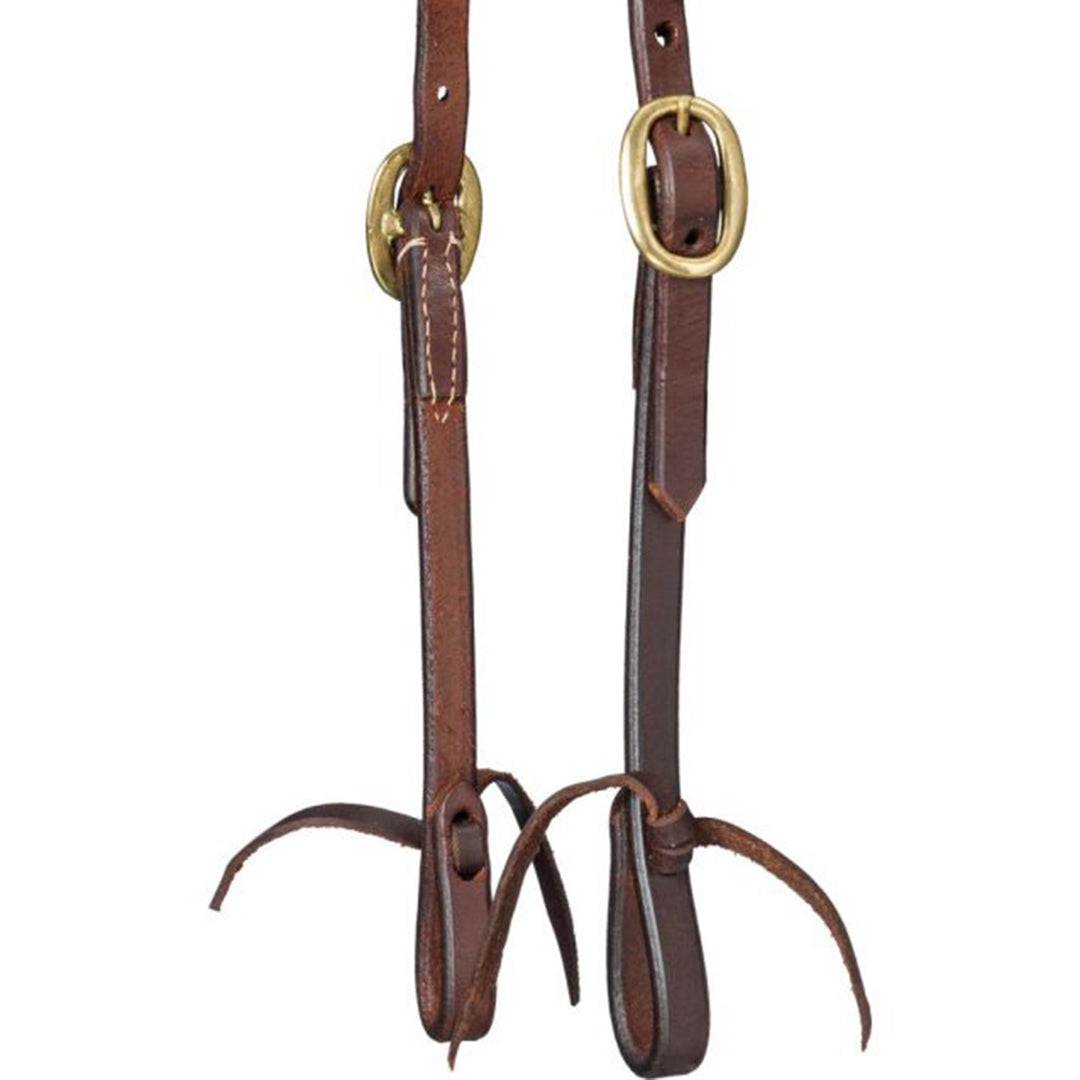 Têtière à rênes fermées Tough 1 Royal King en cuir de harnais pour mini-cheval