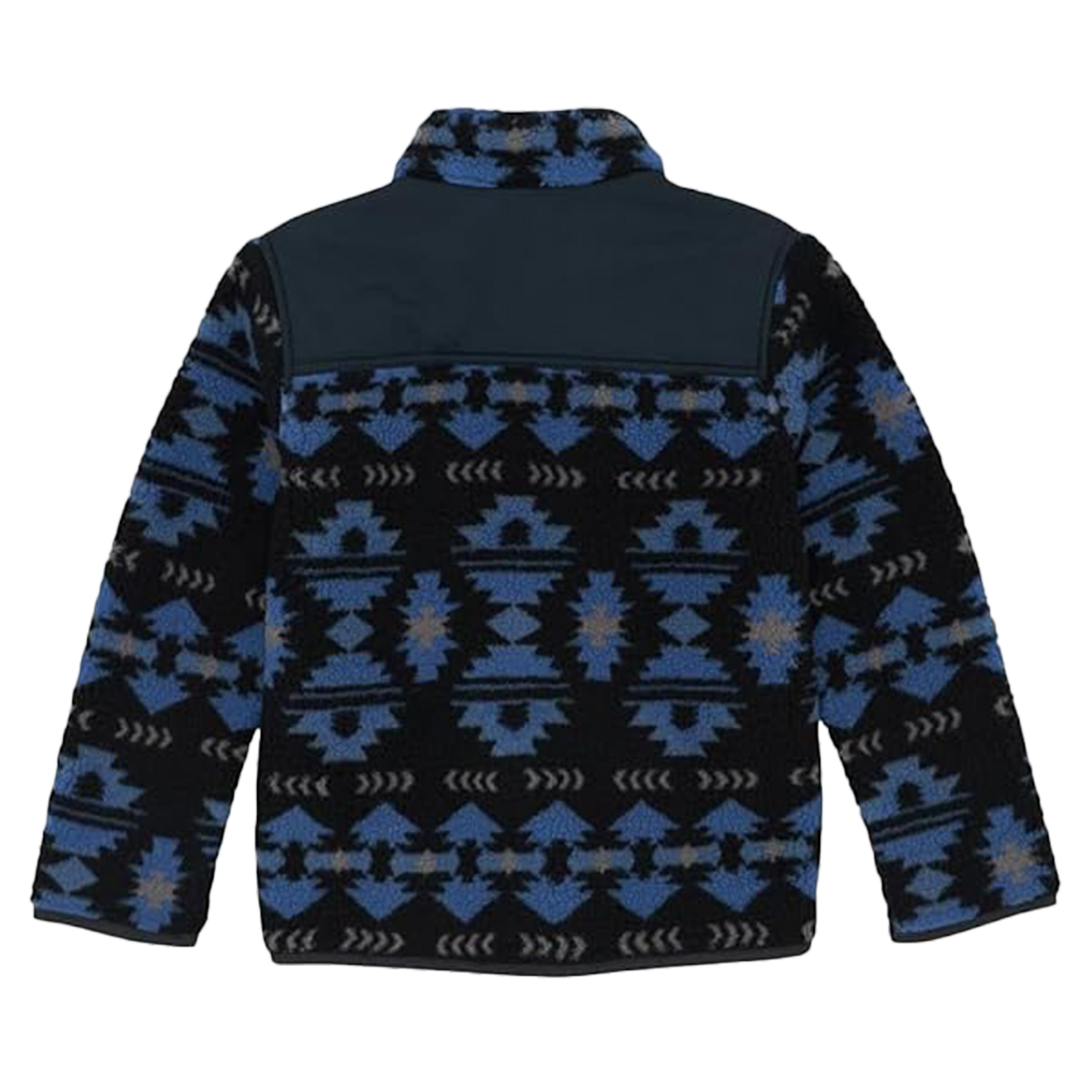 Veste zippée intégrale doublée sherpa Aztec pour garçons Wrangler