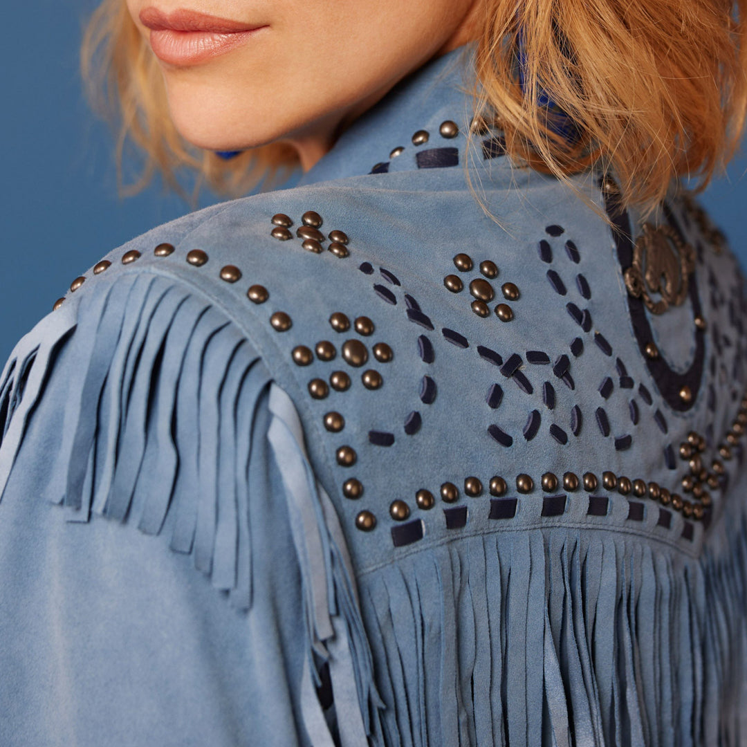 Veste en cuir Rodeo Stock pour femme Double D Ranch