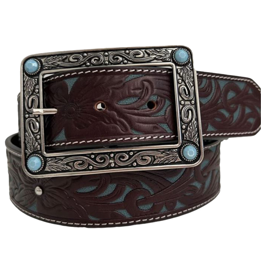 AndWest Women's Tooled Leather Belt