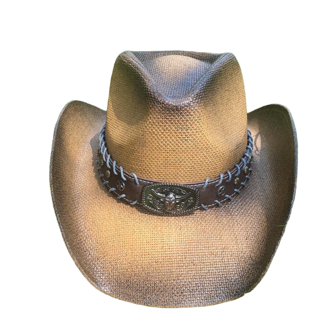 Chapeau de cowboy Justin en paille Hazer unisexe