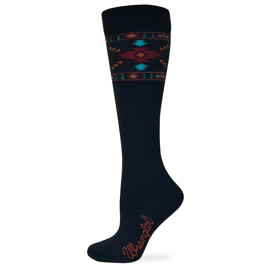 Wrangler Women's Aztec Tall Merino Wool Blend Boot Sock 1 Pair