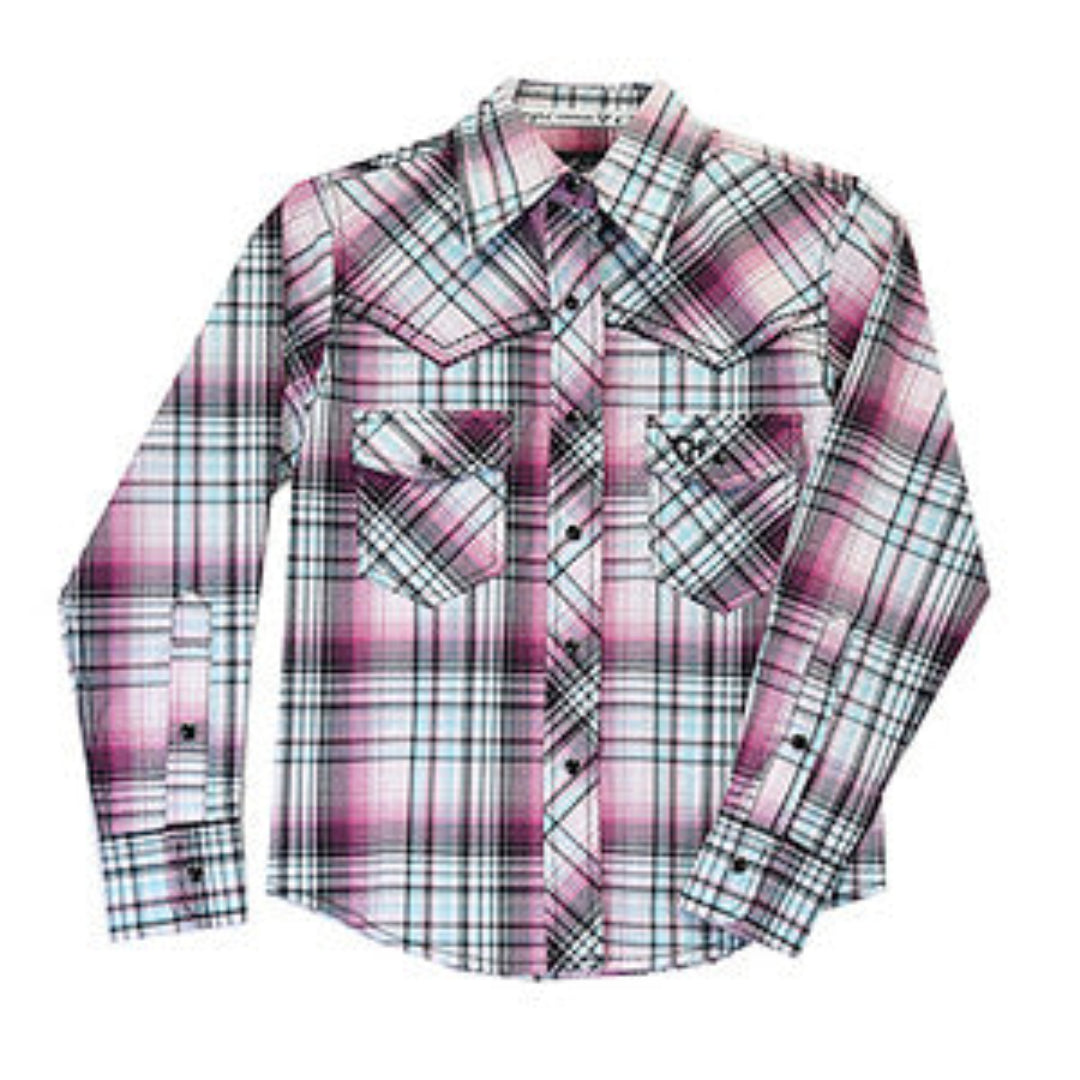 Cowgirl Hardware Toddler Girls' Plaid Print Snap Shirt