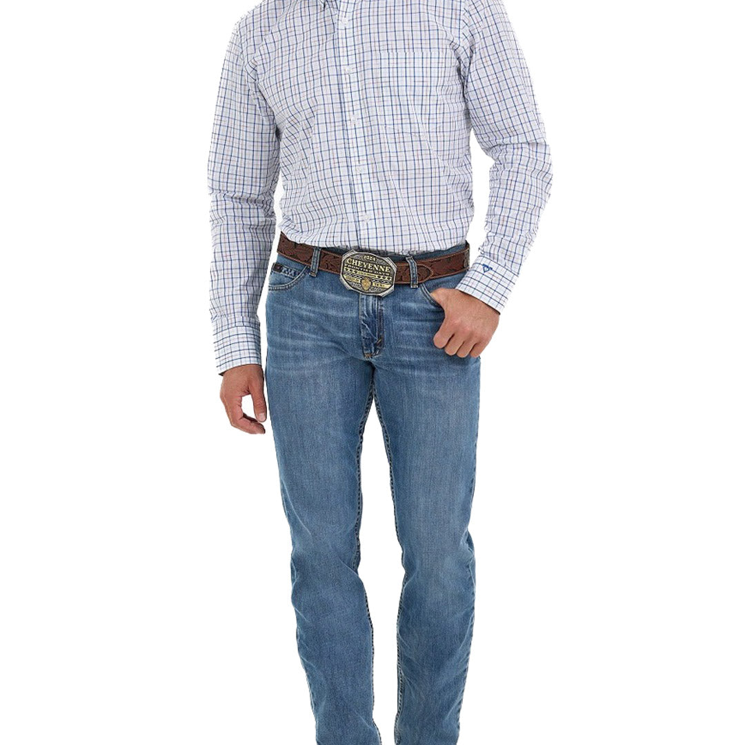 Wrangler Cody Johnson Chemise à manches longues boutonnée à carreaux pour homme