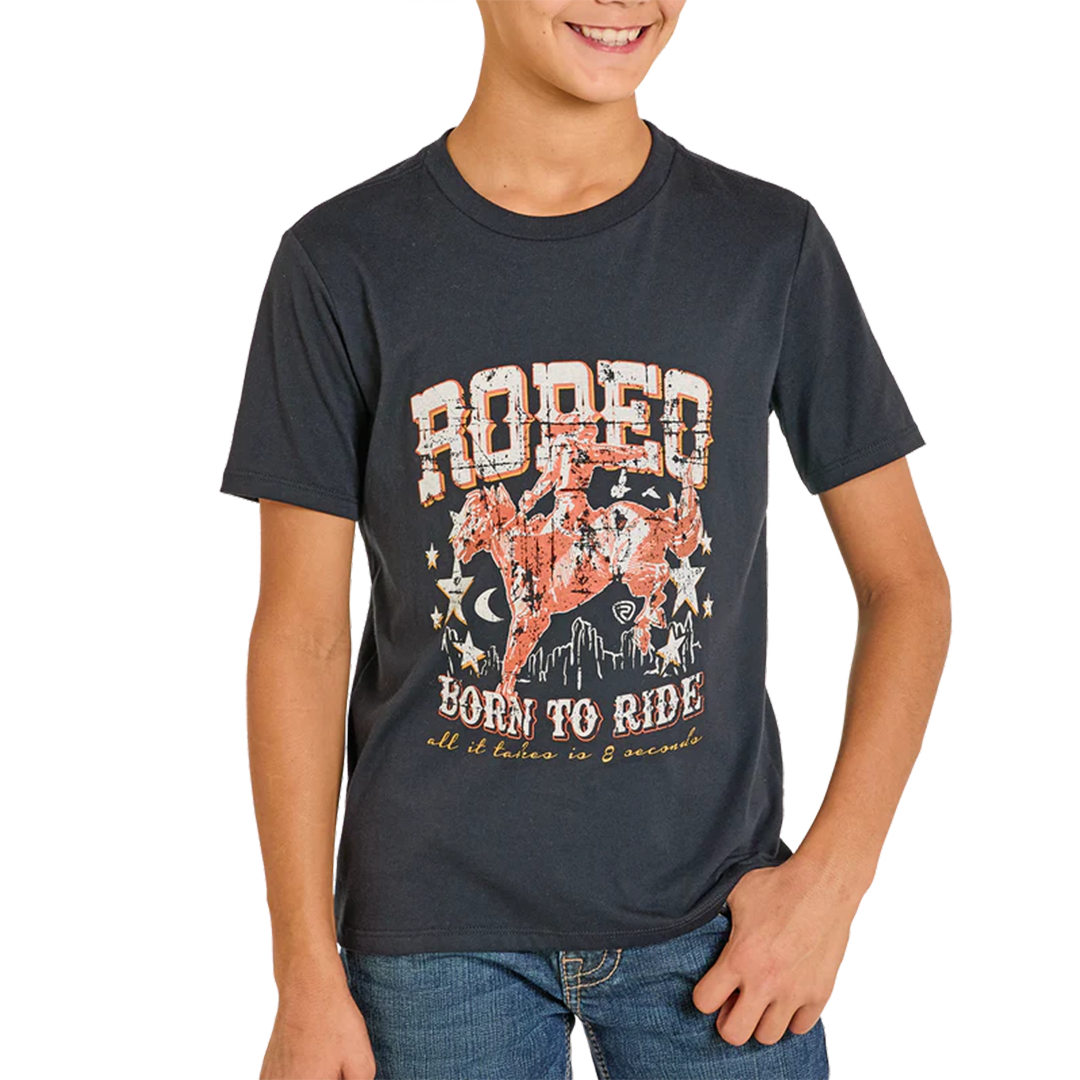 Rock & Roll Denim Boys' Rodeo Born To Ride T-Shirt
