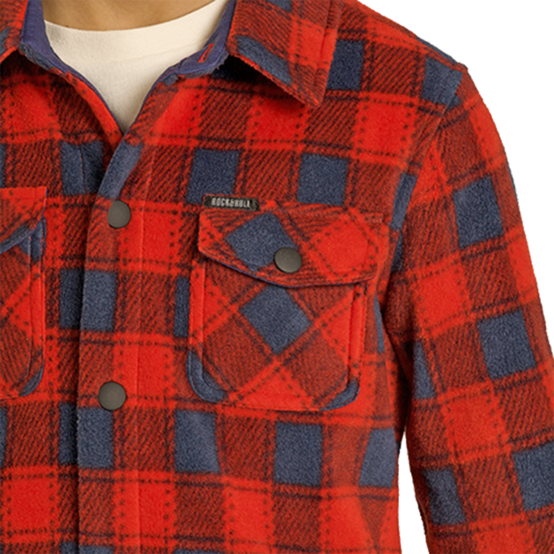 Rock & Roll Denim Boys' Plaid Fleece Shaket