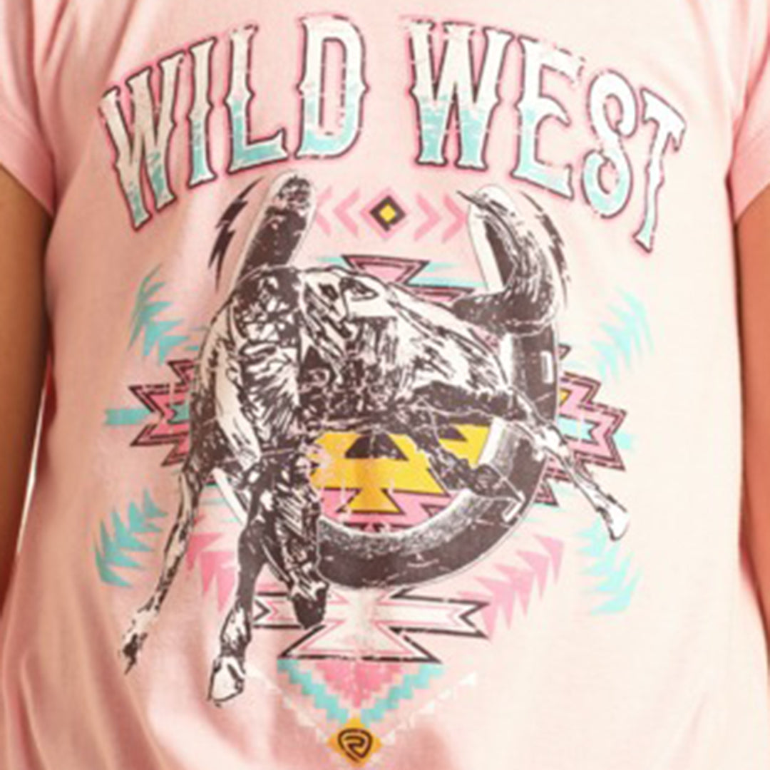 T-shirt imprimé cheval Wild West pour filles Rock & Roll Cowgirl